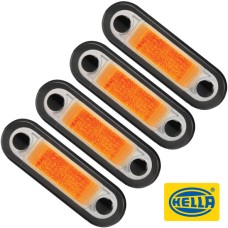 Hella LED Front End Outline Lamp - Amber Illuminated (4 Pack)